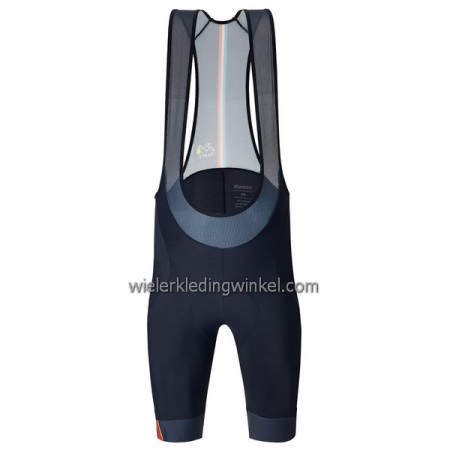 Fietsbroek Kort met Bretels Trionfo 2022 Ronde van Frankrijk Blauw